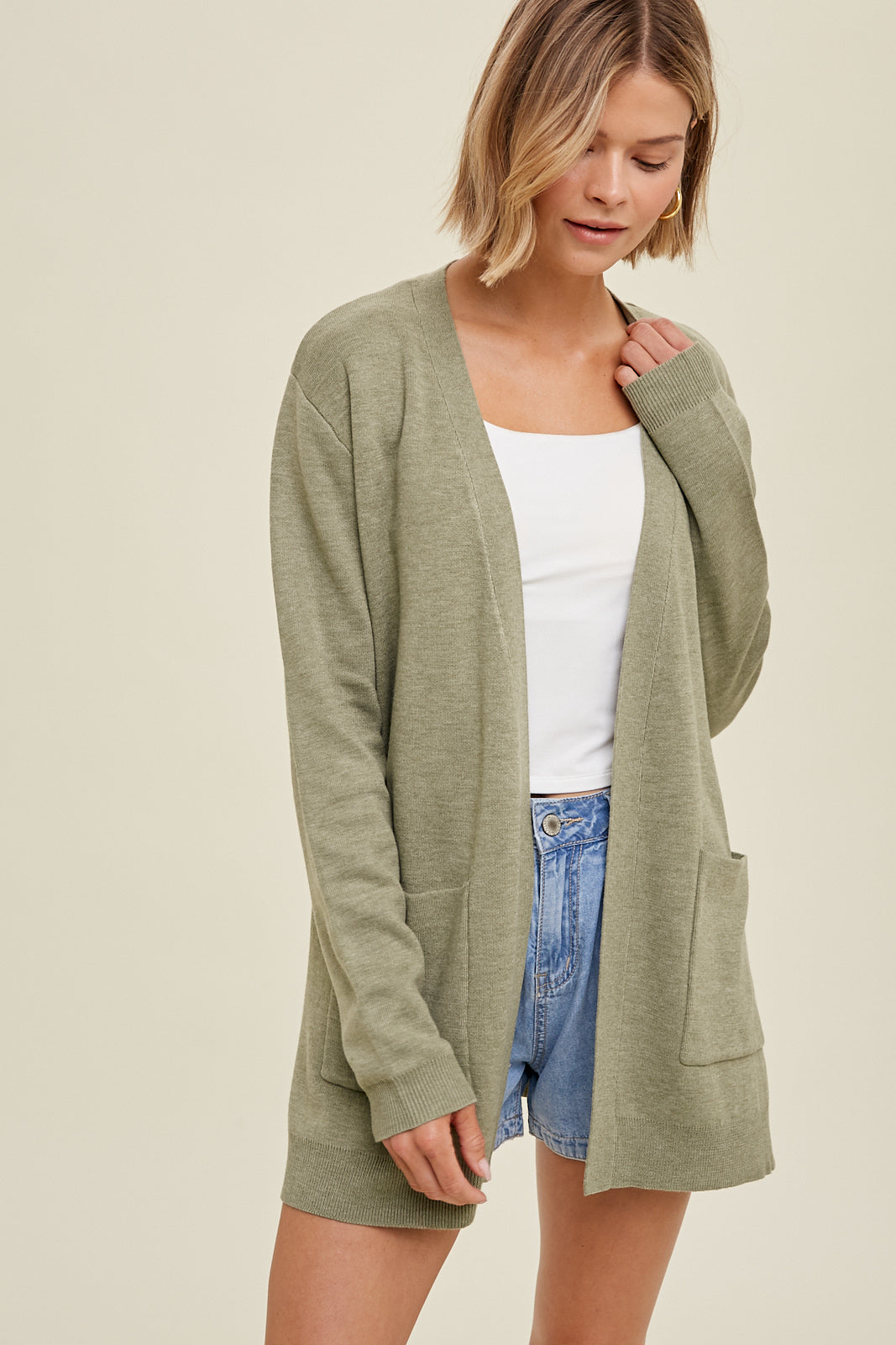 Dusty Olive Cardigan