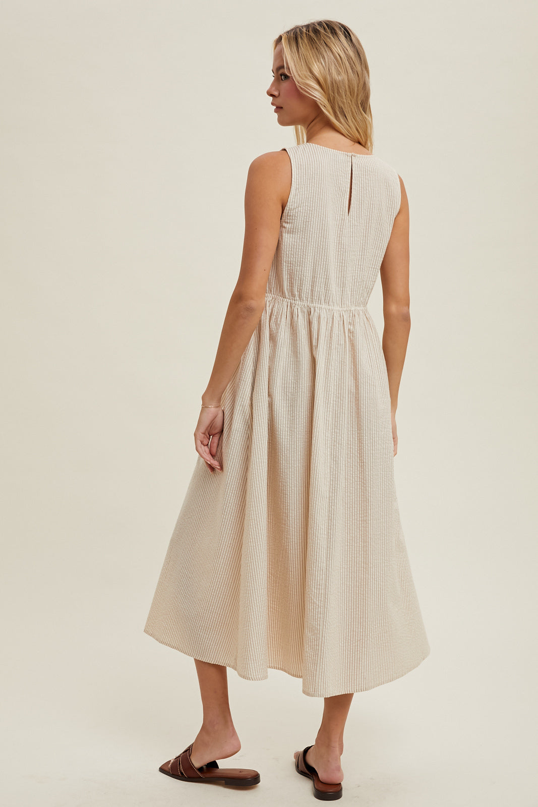 Mocha Bow Midi Dress