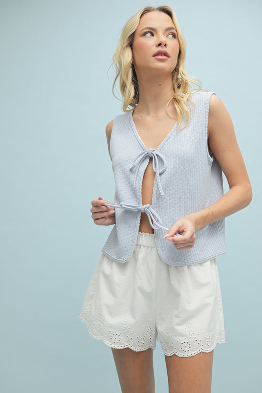 Sky Textured Vest