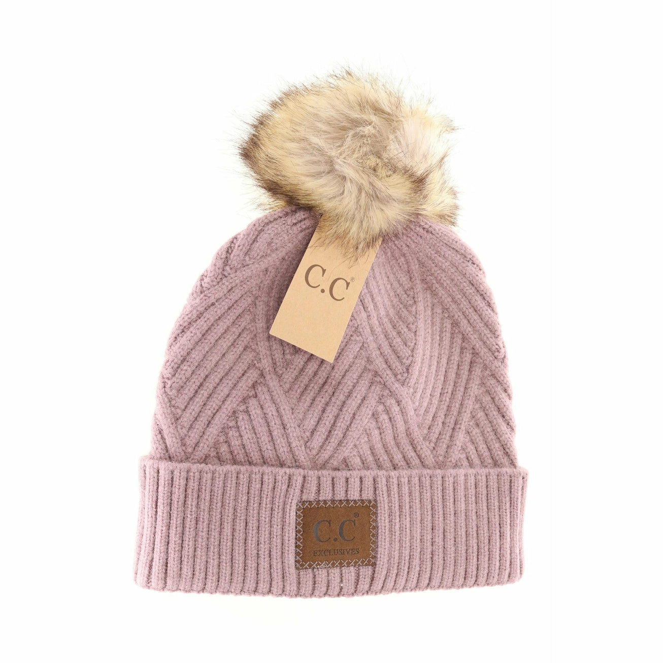 Heather Pom CC Beanie