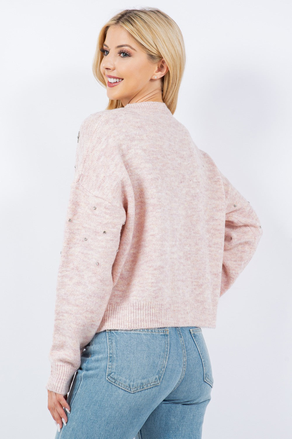 Blush Crystal Sweater