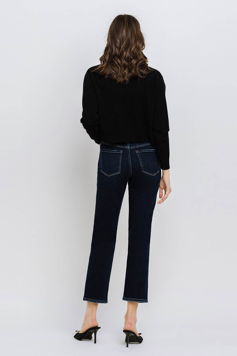 Flying Monkey High Rise Crop Straight Jeans - FINAL SALE