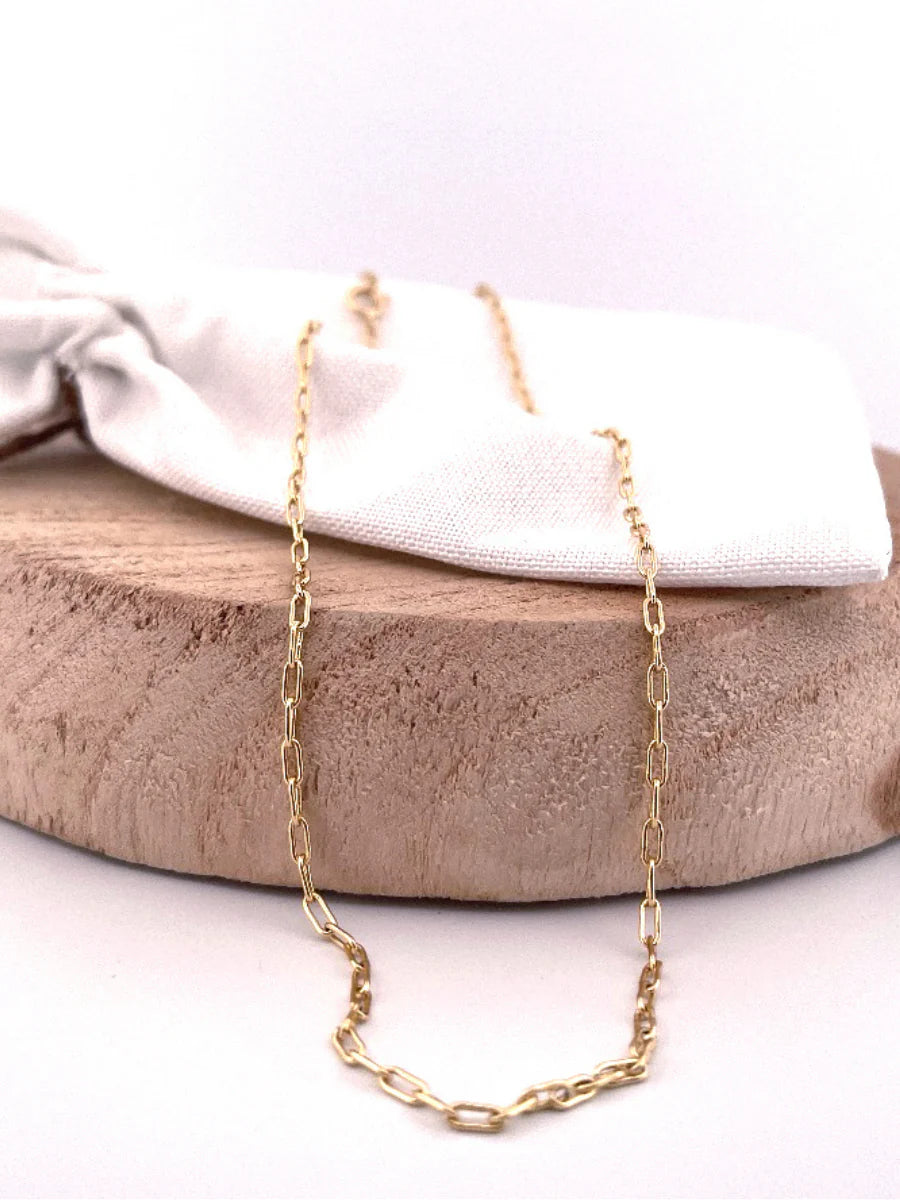 Gold Paperclip Charm Necklace