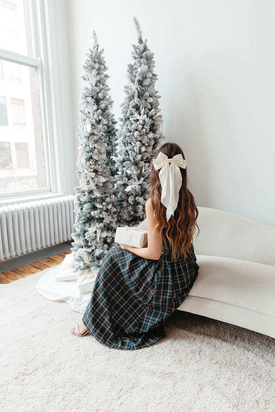 Green Plaid Pleated Midi Dress - FINAL SALE