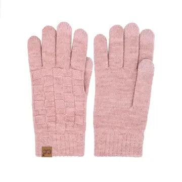 Woven Checkered Texture CC Gloves - FINAL SALE