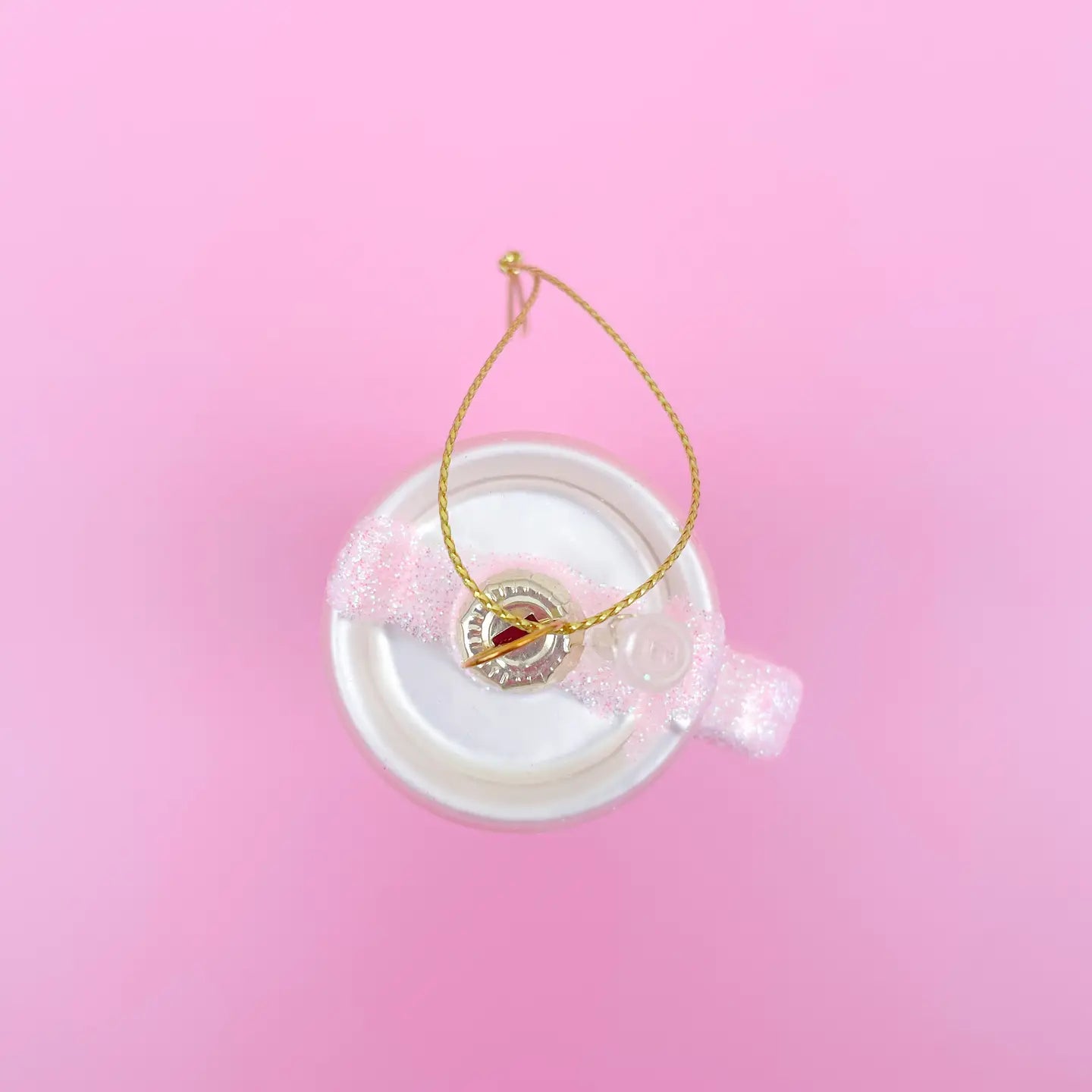 Pink Glitter Tumbler Ornament - FINAL SALE