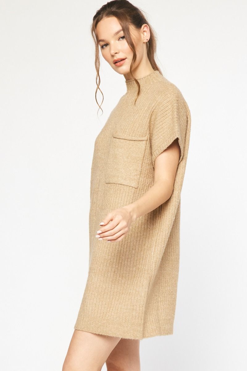 Tan Sweater Dress
