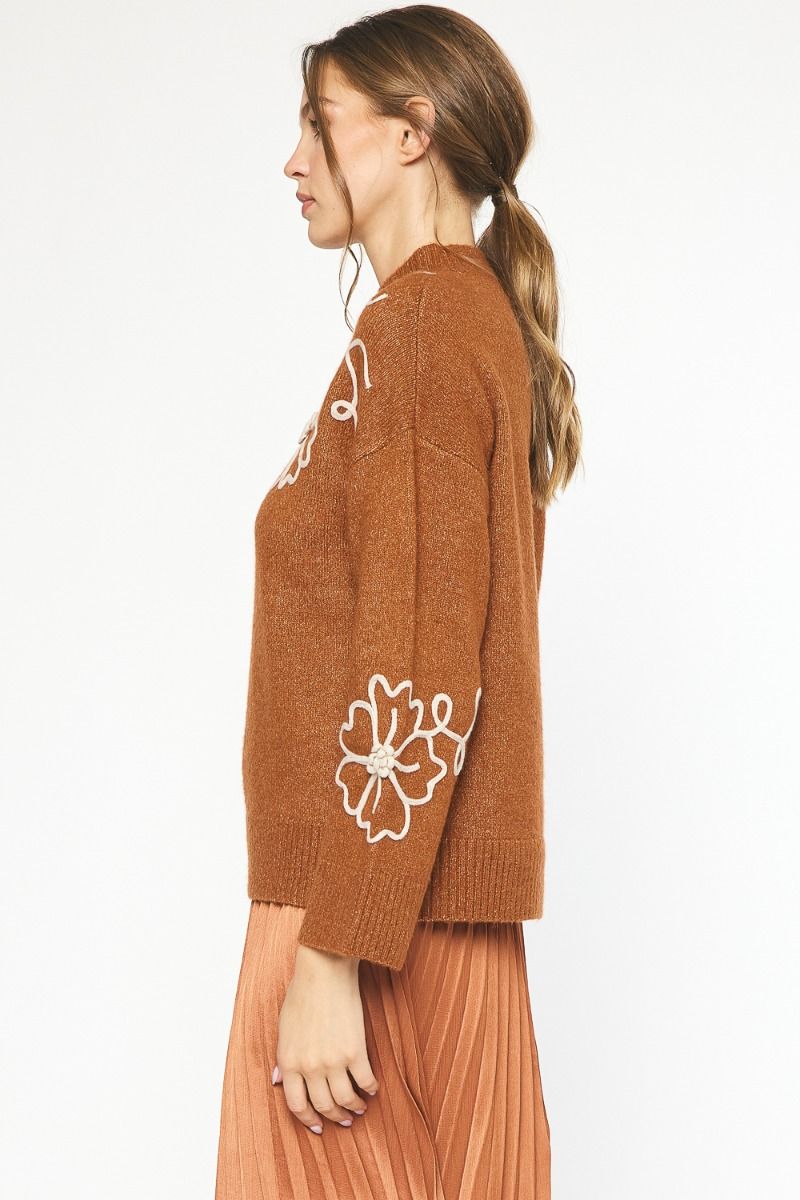 Ginger Flower Sweater