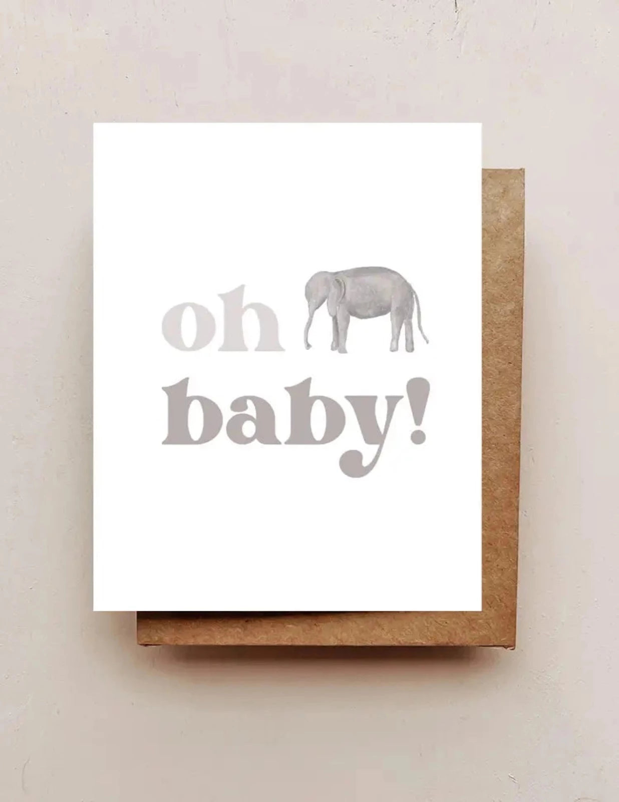 Oh Baby Elephant Card