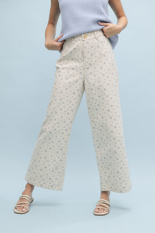 Blue Floral Pants