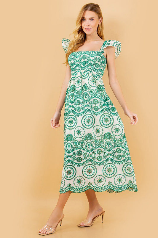Kelly Embroidered Maxi Dress
