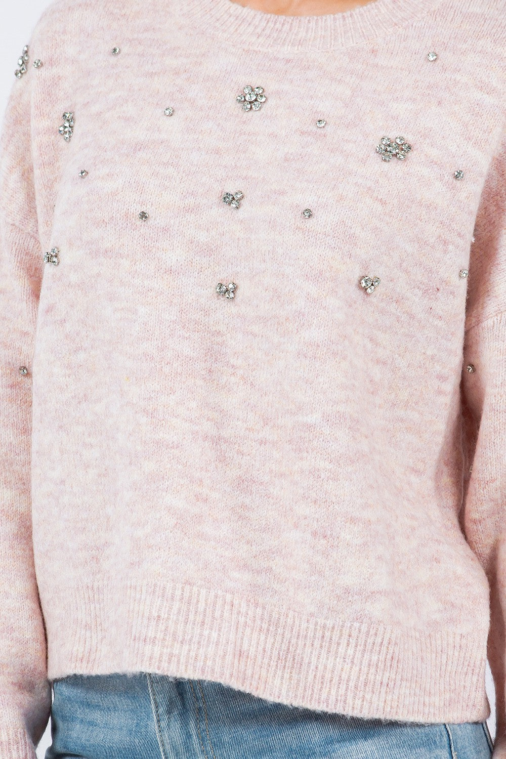 Blush Crystal Sweater