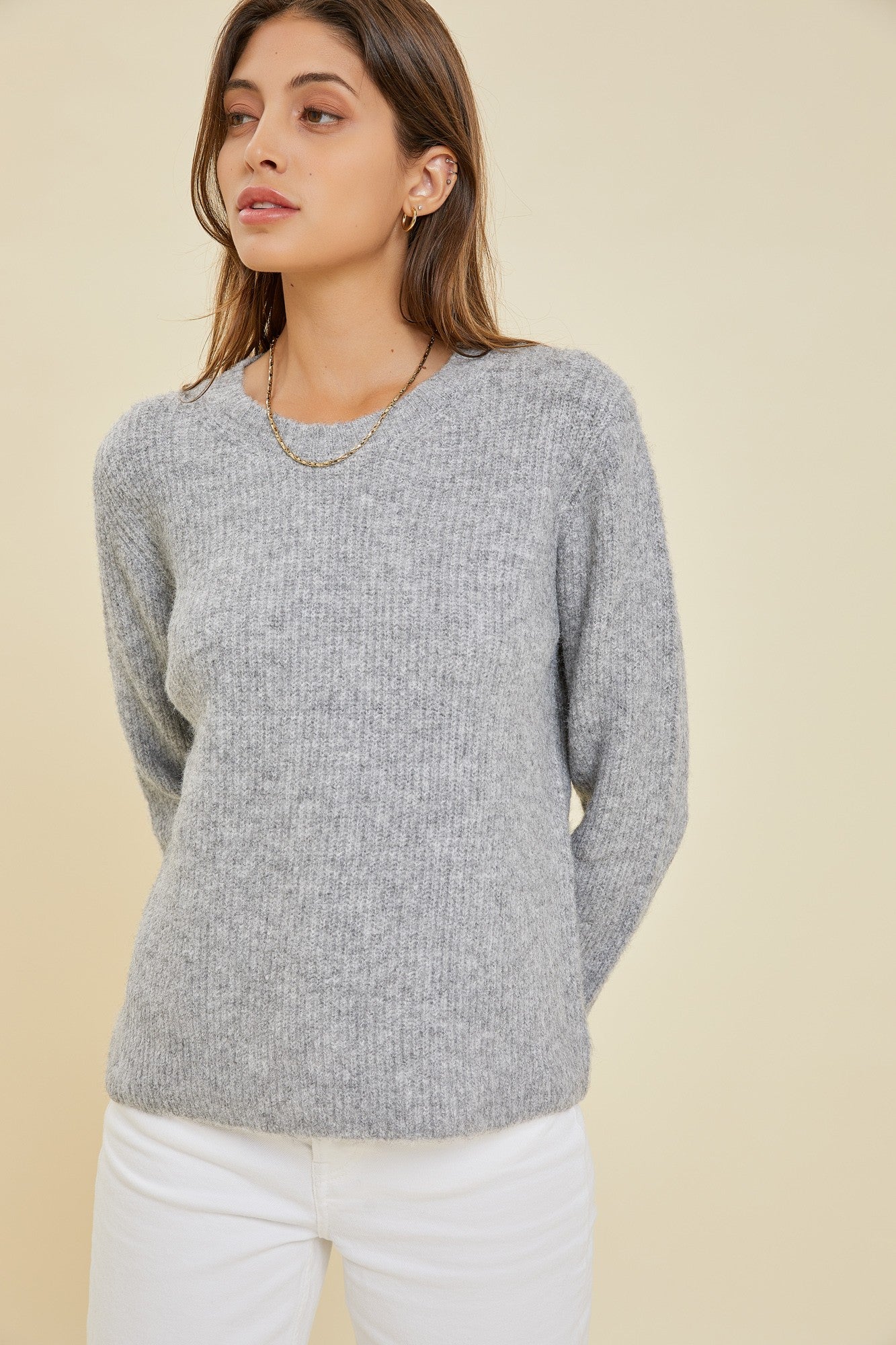 Grey Crewneck Sweater - FINAL SALE