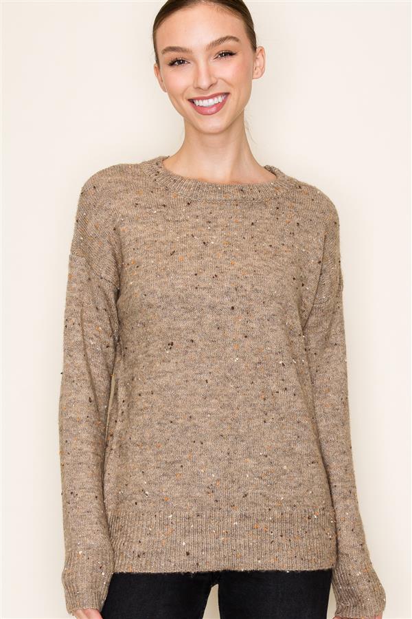 Taupe Sprinkle Sweater