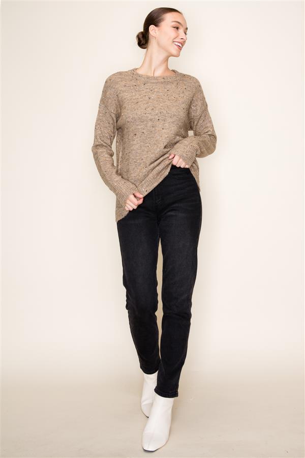 Taupe Sprinkle Sweater