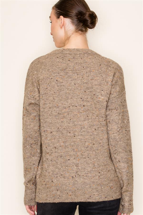 Taupe Sprinkle Sweater