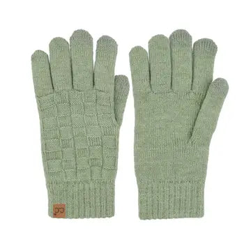 Woven Checkered Texture CC Gloves - FINAL SALE