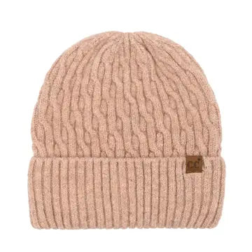 Chain Link Cable CC Beanie - Sand