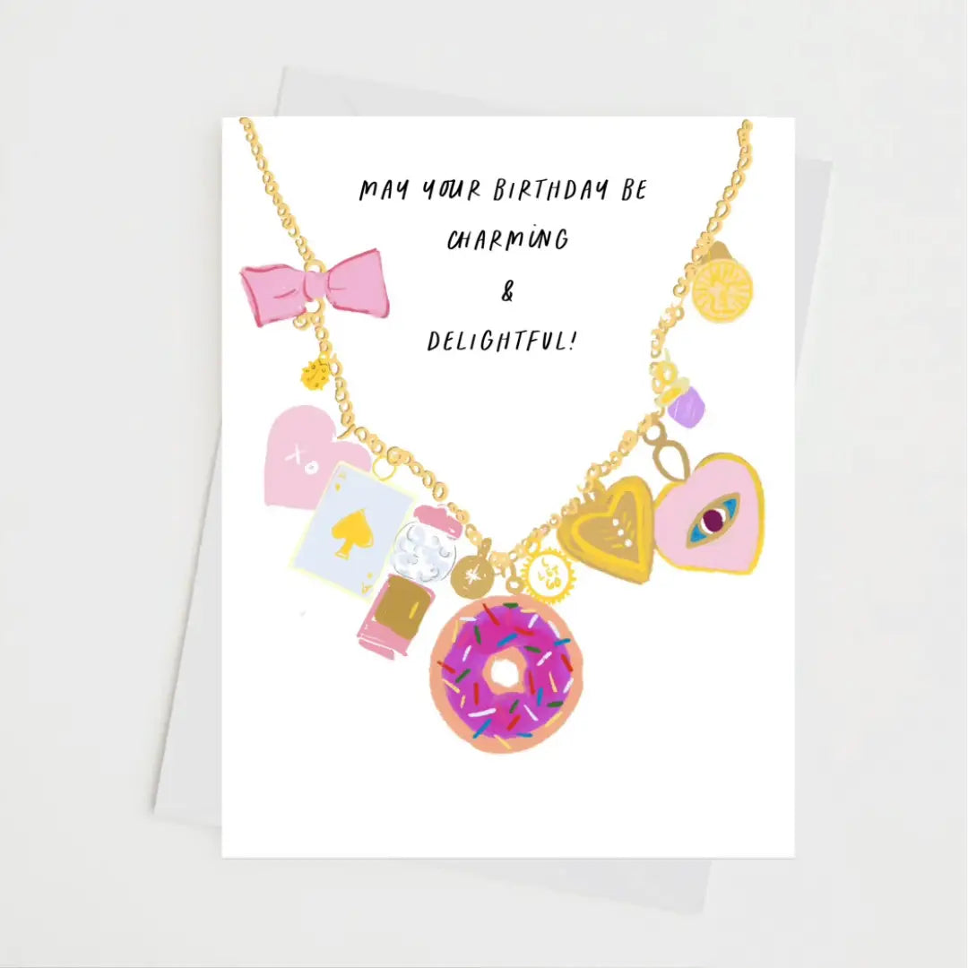 Charm Necklace Birthday Card