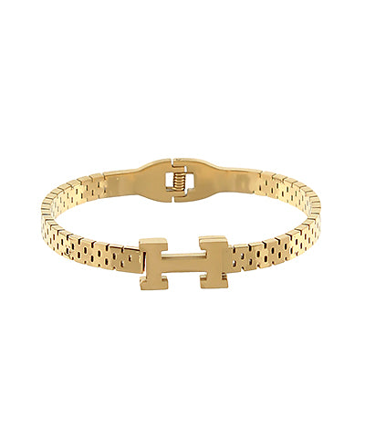 Gold Watchband Bangle Bracelet