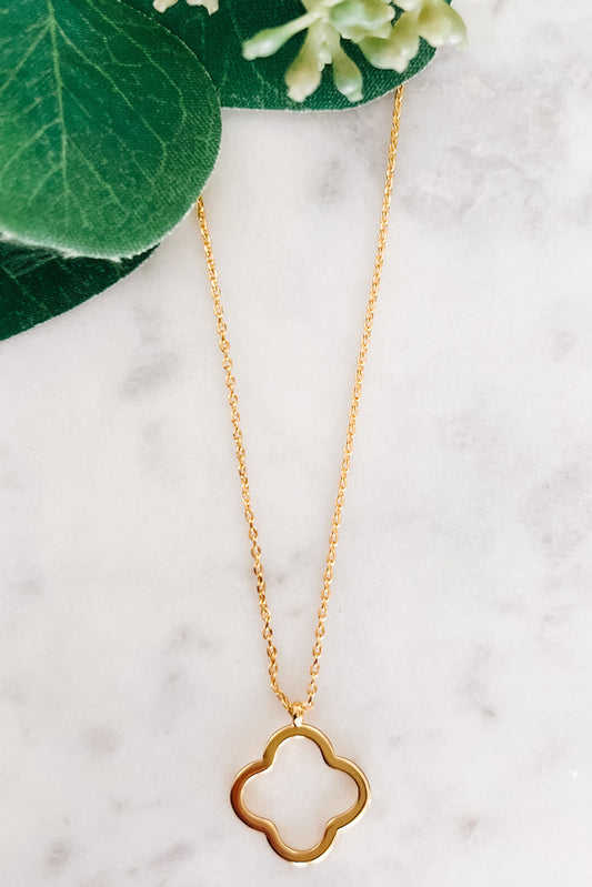 Small Clover Necklace - Gold