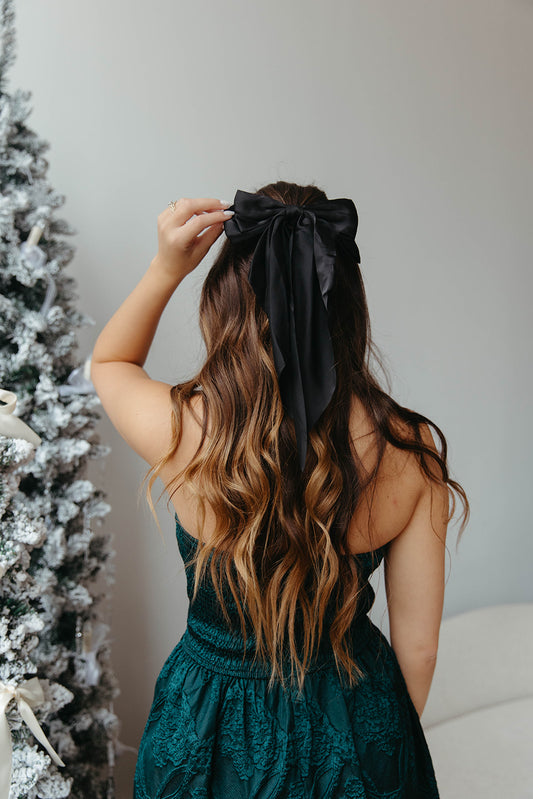 Black Oversized Hair Bow