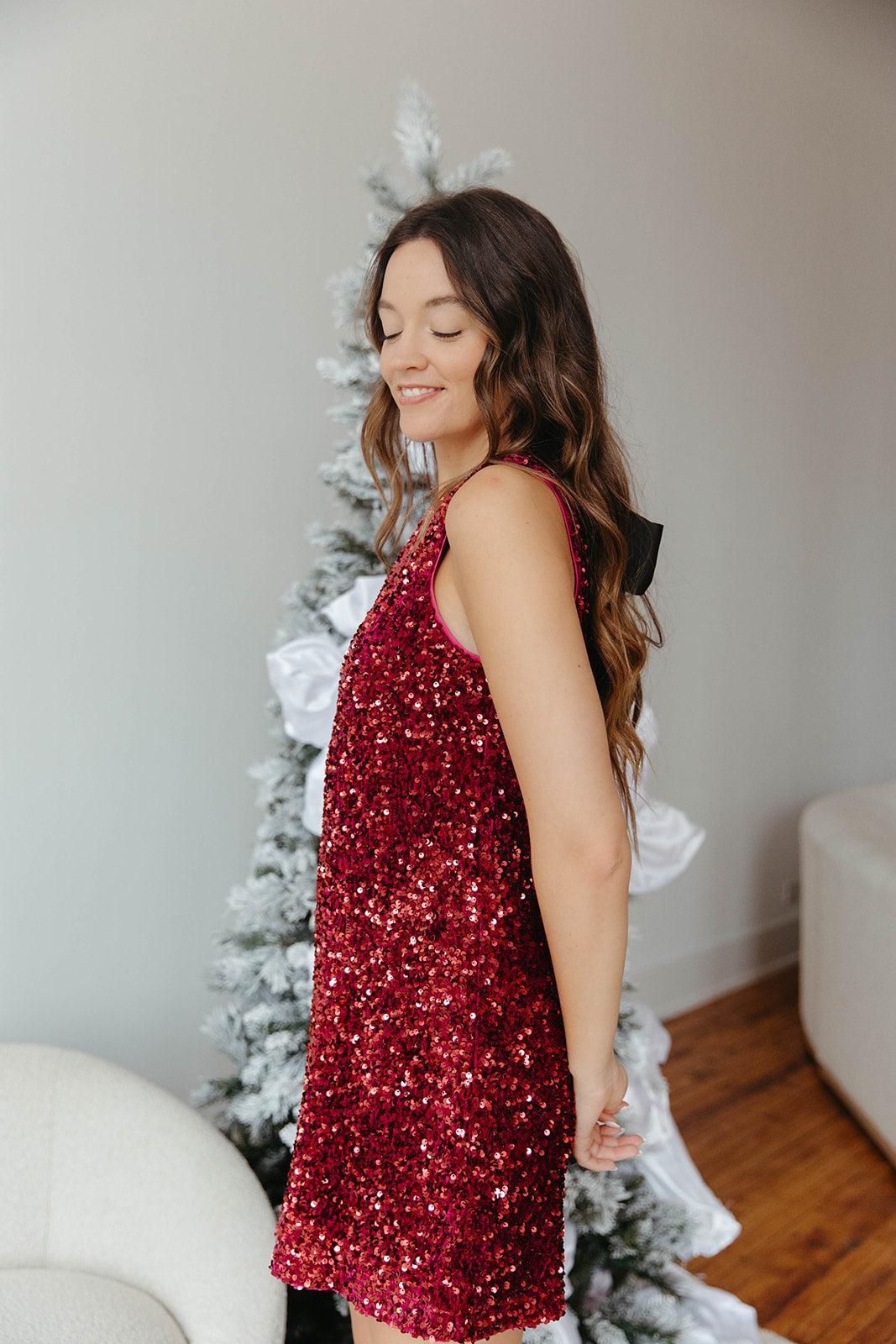 Magenta Sequin Mini Dress - Final Sale Small Magenta Sequin Mini Dress - Final Sale Small