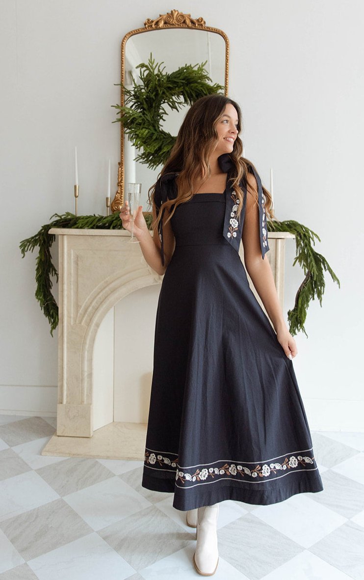 bow tie midi dress Mythic Petals Bow Tie Midi Dress Mythic Petals / S