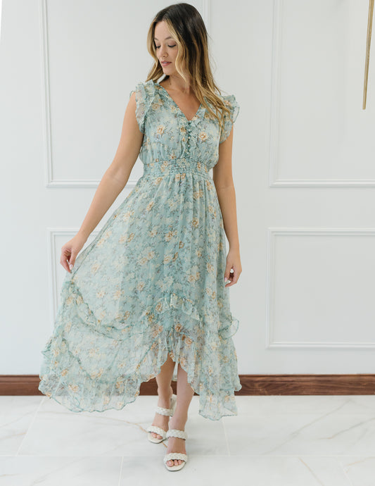 Floral Empire Midi Dress