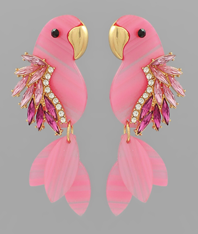 Bird Jewel Dangle Earrings