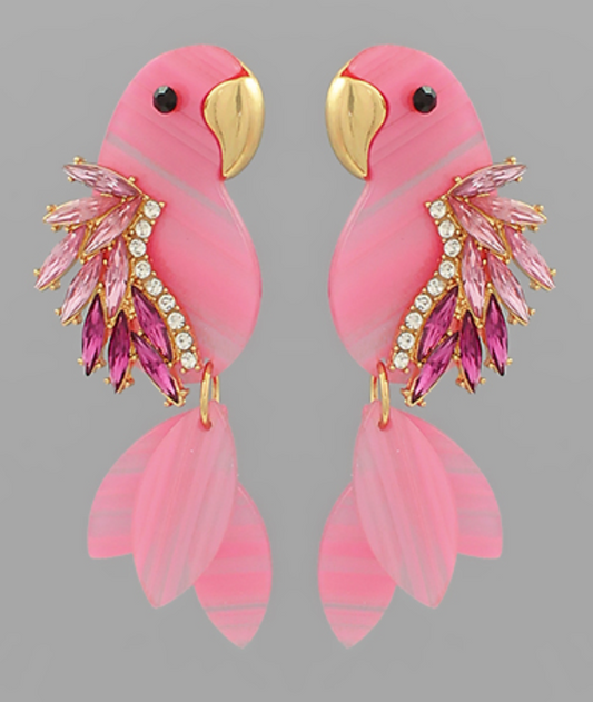 Bird Jewel Dangle Earrings