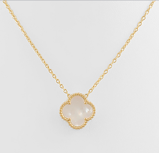 Shell Clover Pendant Necklace