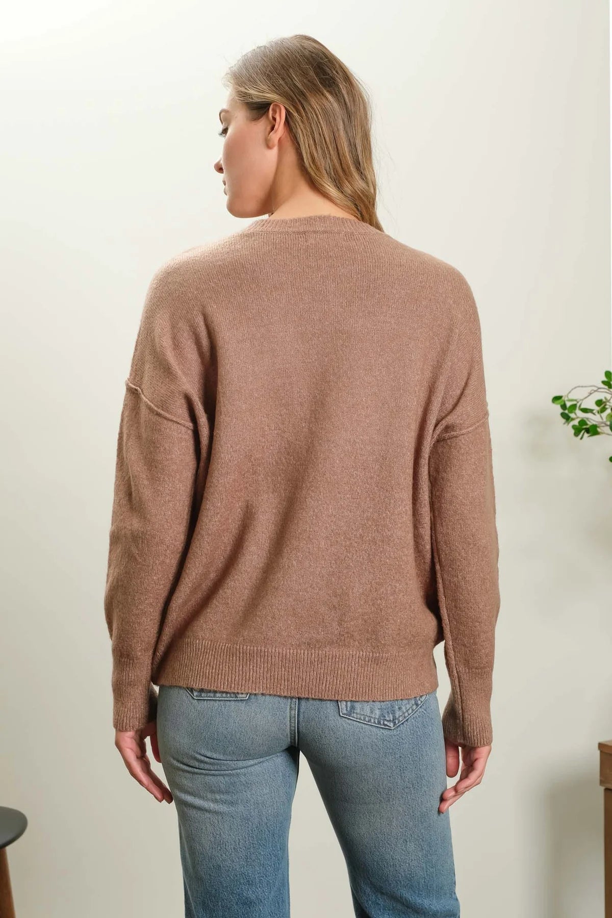 Deep Taupe Crewneck Sweater