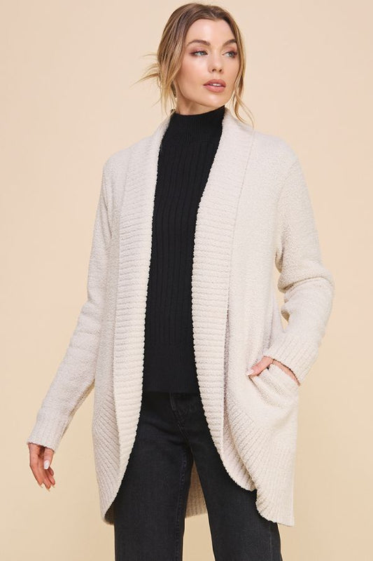 Ivory Fuzzy Cardigan