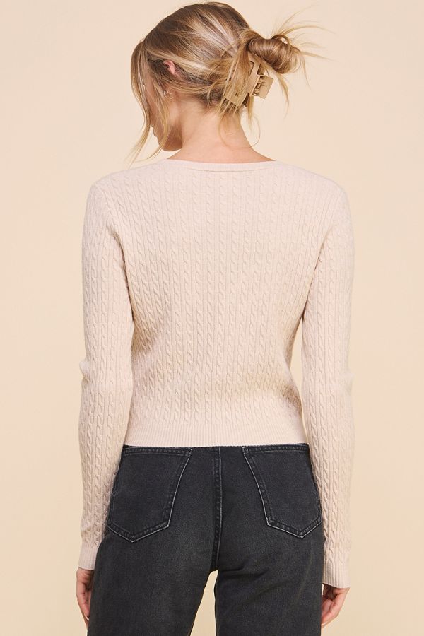 Sandshell Cable Knit Sweater - FINAL SALE