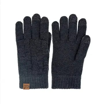 Woven Checkered Texture CC Gloves - FINAL SALE