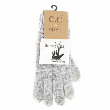 Soft Ribbed Knit CC Glove