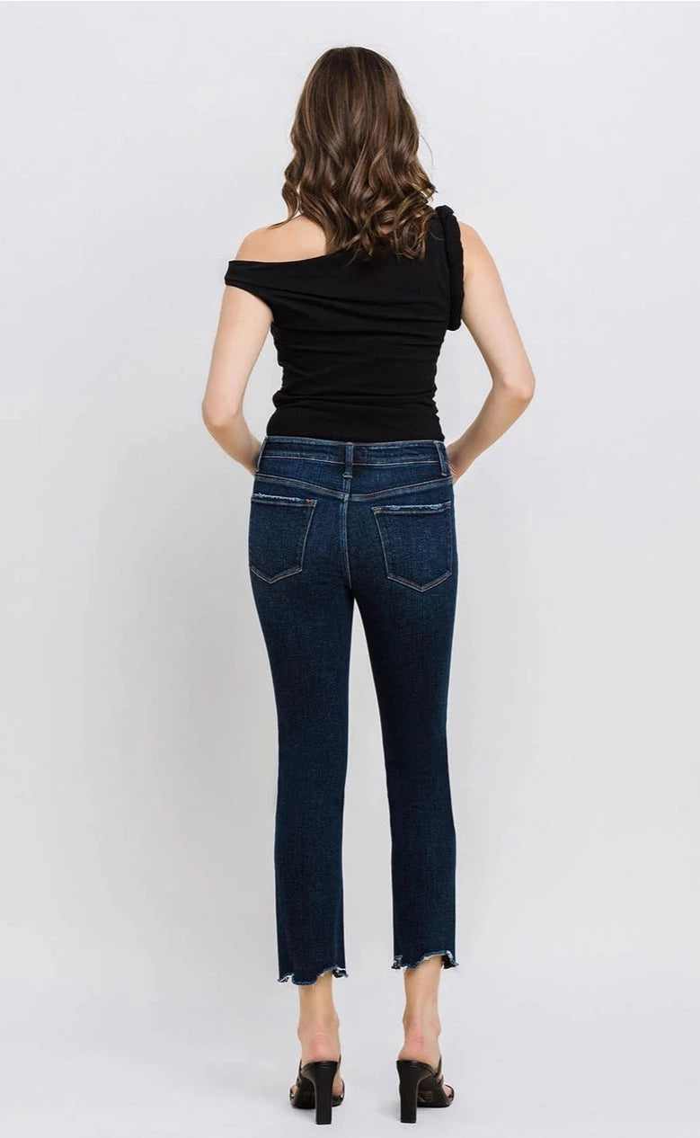 Vervet Mid Rise Crop Slim Straight Jeans