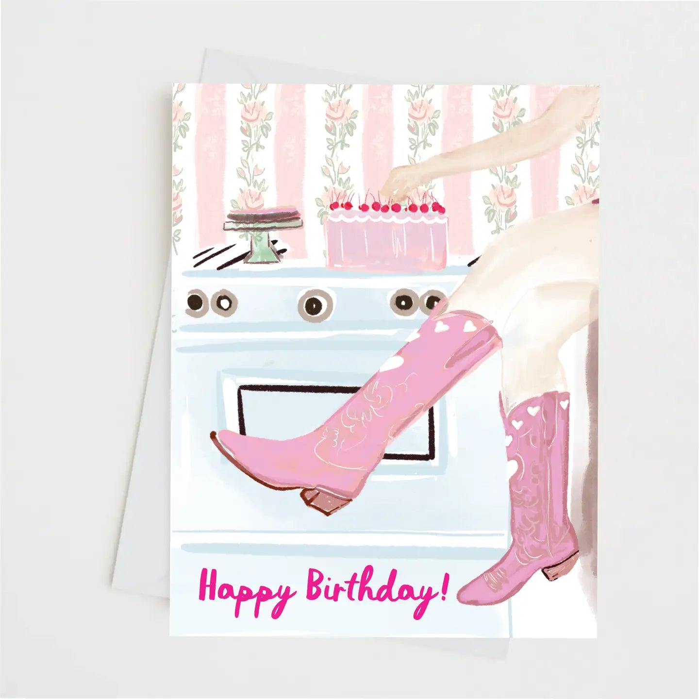 Cowgirl Boots Birthday Card