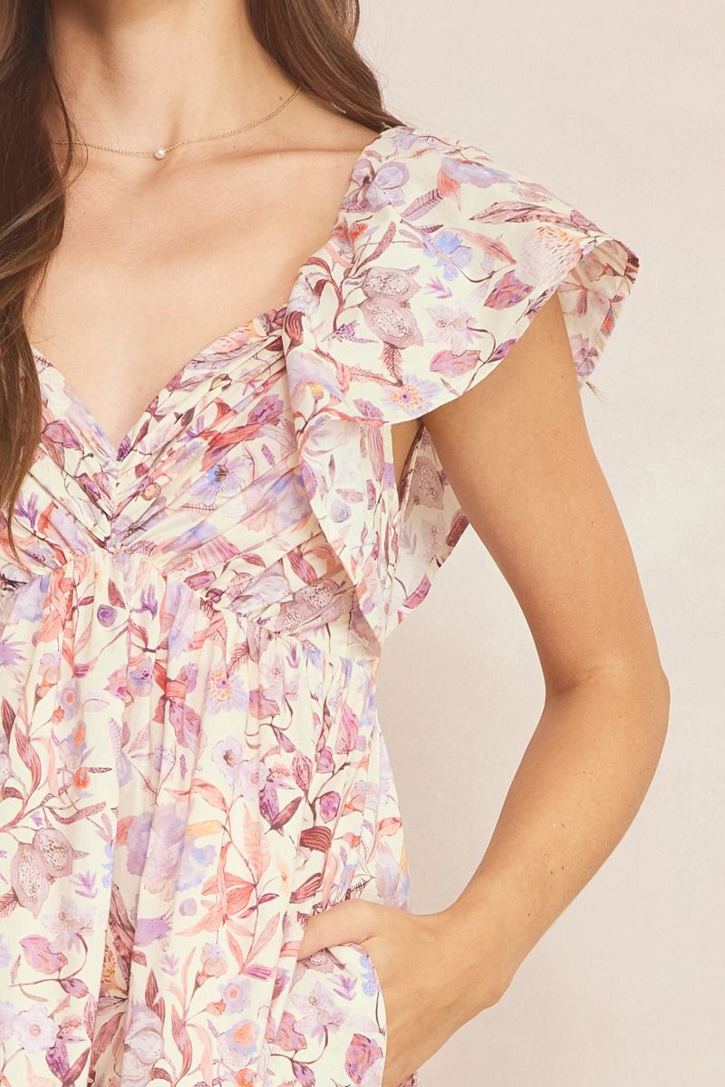 diya mini dress in mauve floral Stay Daydreaming Micro Mini Dress - Fuchsia