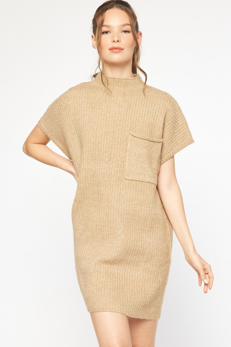 Tan Sweater Dress