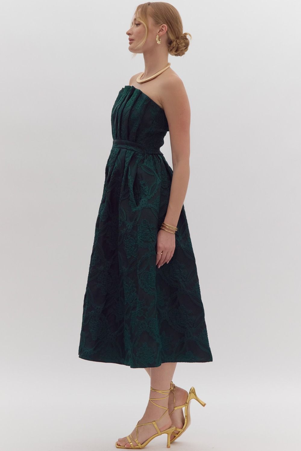 Emerald Green Midi Dress