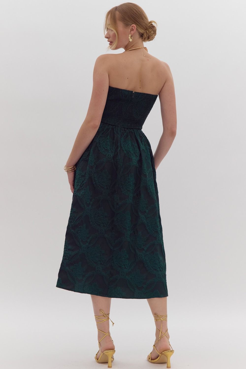 Emerald Green Midi Dress