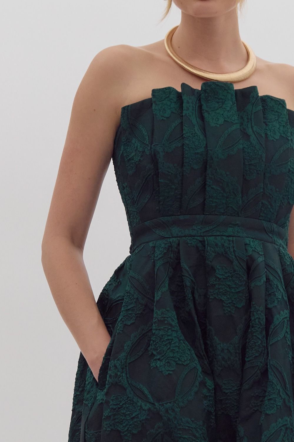 Emerald Green Midi Dress