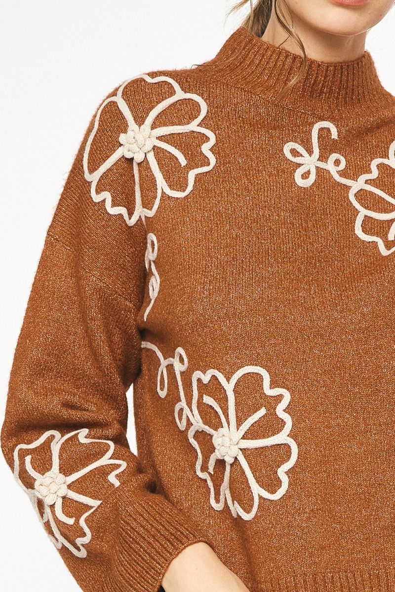 Ginger Flower Sweater