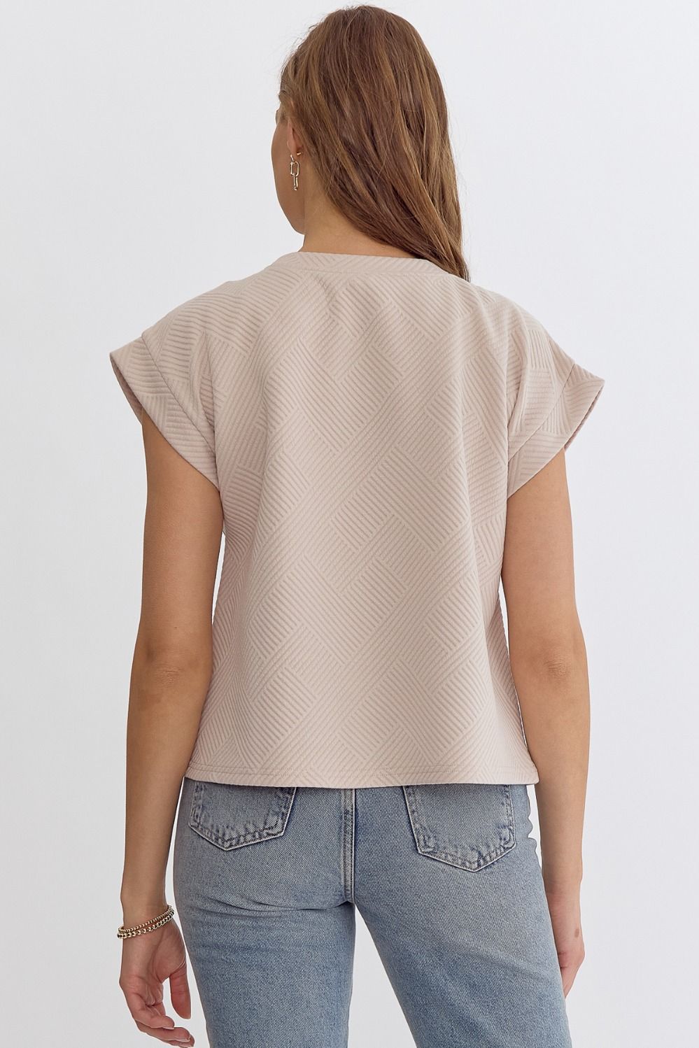 Taupe Textured Top