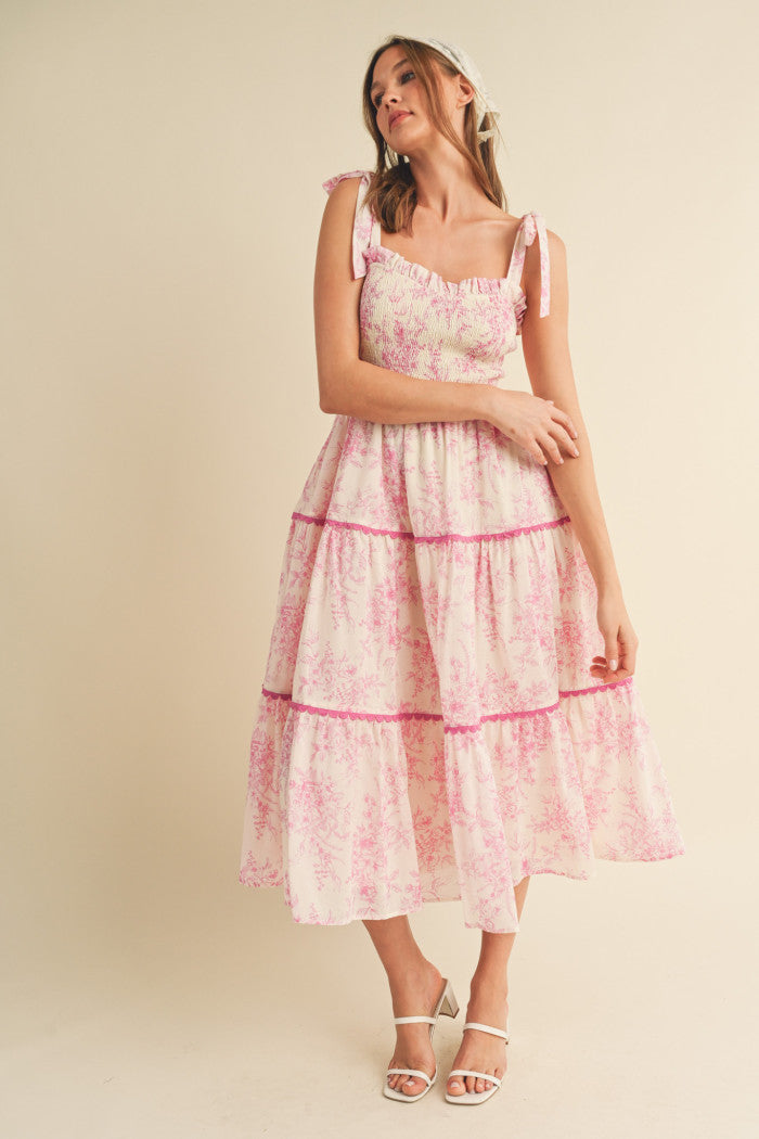Charlotte Pink Midi Dress