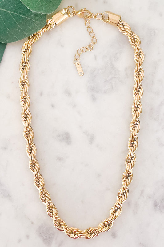 Large Twist Chain Necklace