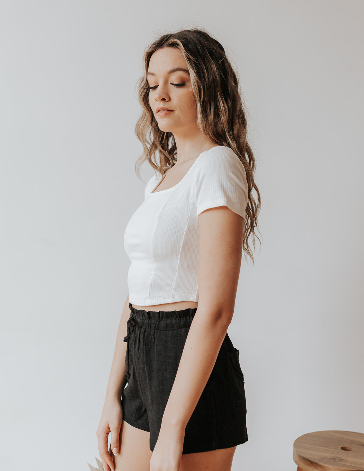 Ivory Cropped Tee