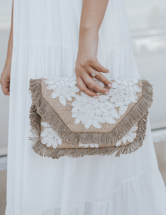 Floral Applique Clutch